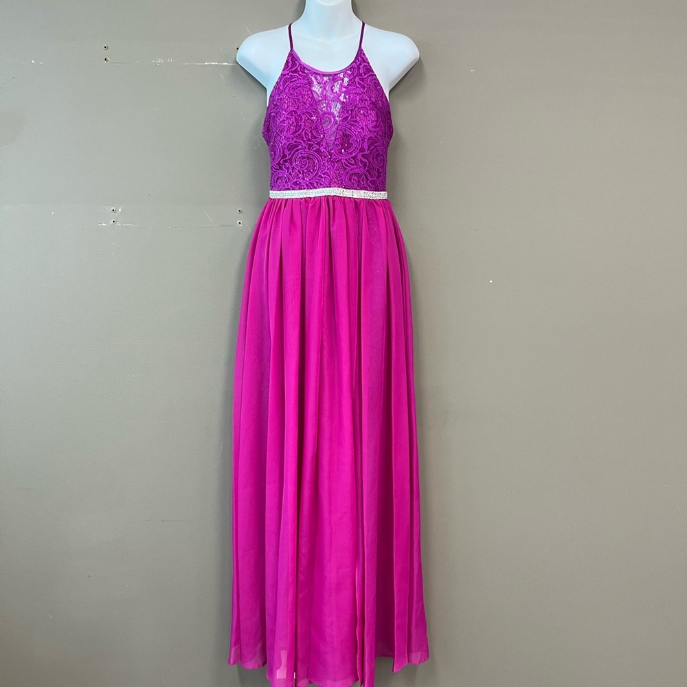 Dear Moon Magenta Dress with loverlay size 3